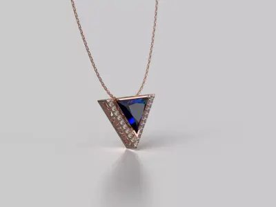 Pendant in shape of triangle with a tri Free 3D print model