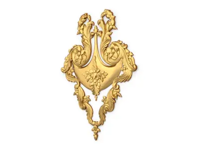 Classic carved decor ornament 380 3D model