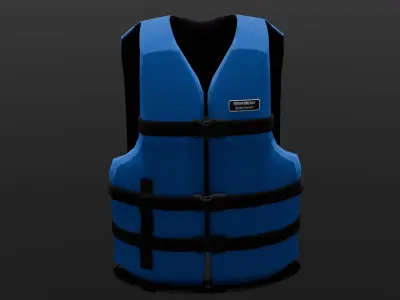 Life Jacket 3D Model  Low-poly 3D model