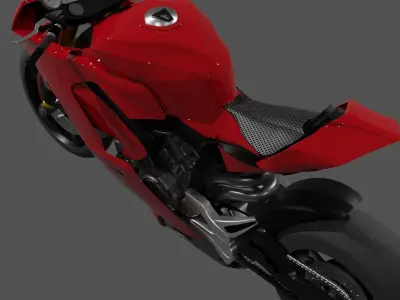 Ducati Panigale V4 - Supersport Racing Bike Low-poly 3D model