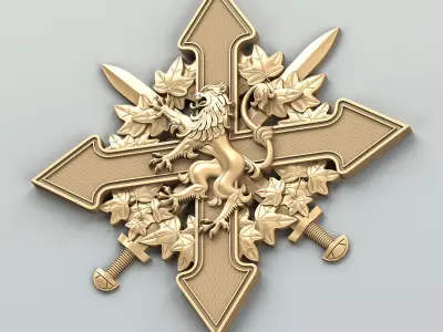 Coat of arms decorative 010 3D model