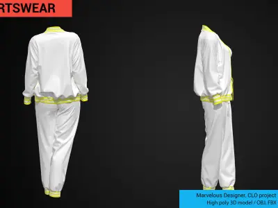 Sportwear  Marvelous Designer CLO project 3D model