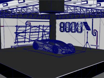 Next generation sports cars Low-poly 3D model