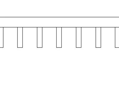 Vertical louvers set Parametric Revit family 3D model