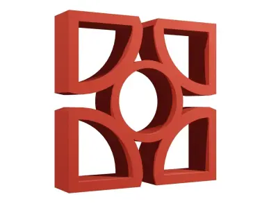 Brick Jaali Block Arch Gap 3D model