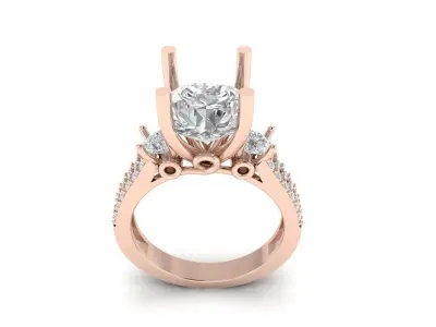 Engagement ring nice design 001 3D print model