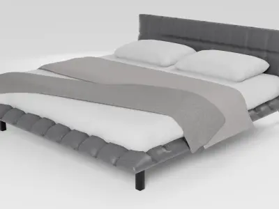 A bed that embodies luxury and modern design 3D model