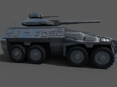 High-Quality 3D Tank Model  Low-poly 3D model
