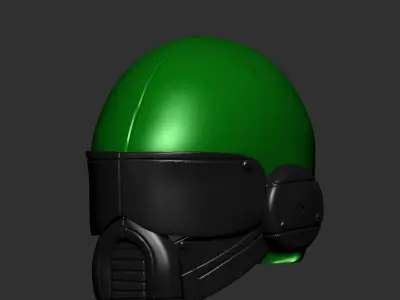helmet high poly sculpt 3d printable ver 7 3D model 3D model 40