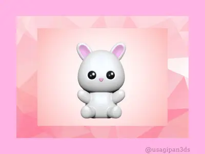 Cute Rabbit  3D print model