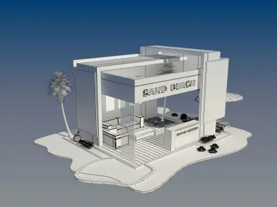 Booth Exhibition Stand a423 3D model