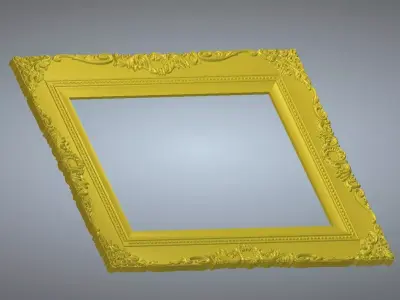 carved frame 3D model  3D model