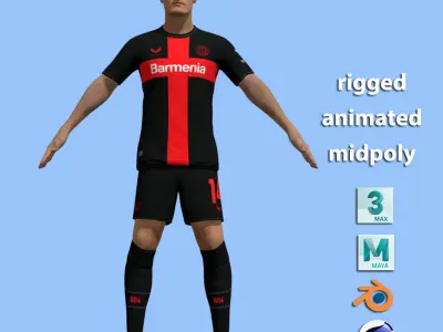  T-Pose Rigged Patrik Schick Leverkusen 3D model