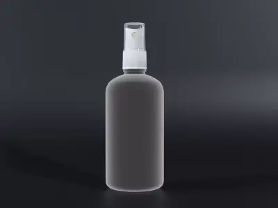 Frosted spray sanitizer bottle Low-poly 3D model