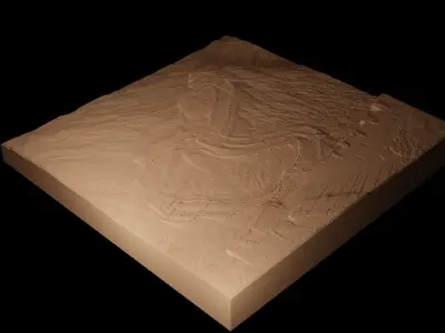 Great Wall Of China CNC 3d Print High Relief Sand Casting 3D print model