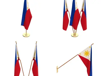 Philippines Flag Pack 3D model