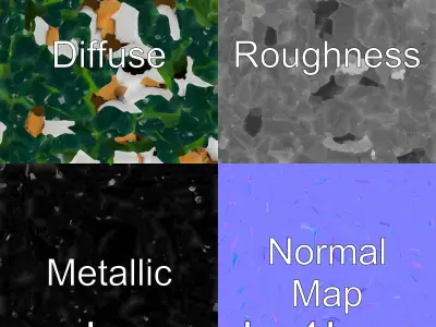 Monstera Plant in Ceramic Pot model pack Low-poly 3D model