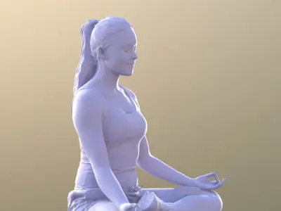 Nelly 10708 - Yoga Pose Girl Low-poly 3D model