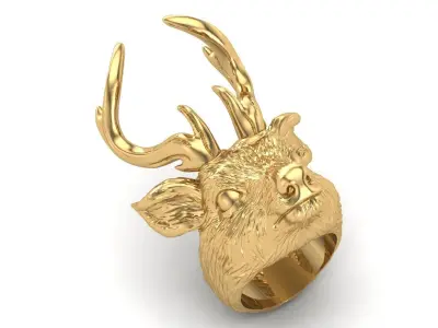 3D Deer Ring Printable Model 3D print model