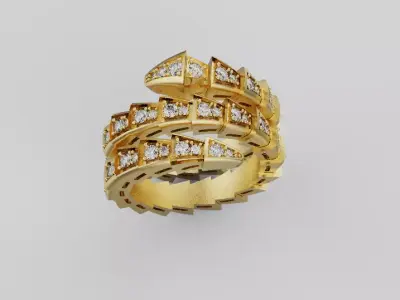 Snake Ring 82025 3D print model