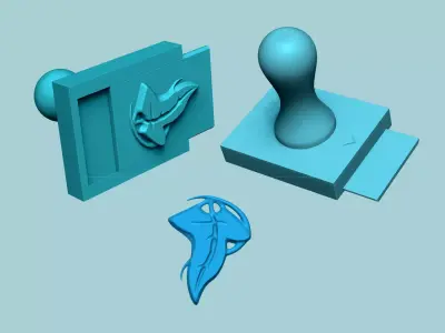 Stamp 114 - LOTR Leaf - Fondant Decoration Maker Toy 3D print model