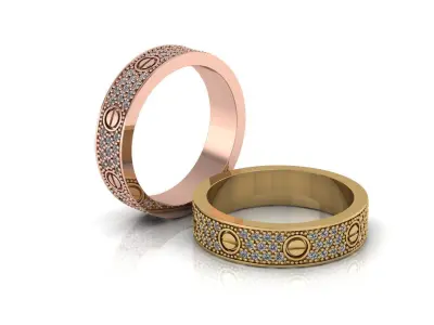 jewelry love ring 3D print model