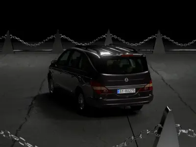 parking lot studio for automotive photography 3D model