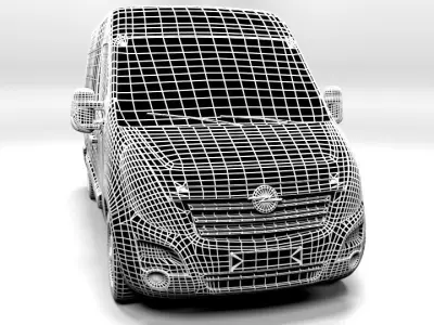 OPEL MOVANO LH 2013 LOWPOLY Low-poly 3D model