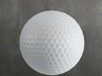 Golf Ball Set Low-poly 3D model