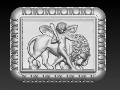 Cupid Lion 3d model 3D print model