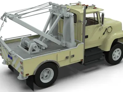 L9000 Single Axle Tow Truck  with Holmes 750 Wrecker 3D model