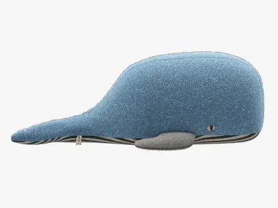 Carapau JO and EMMA Stuffed Toy Whale Low-poly 3D model