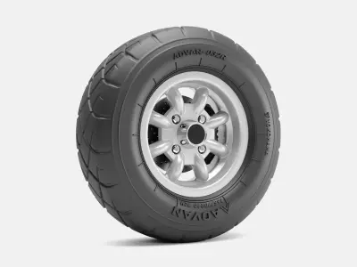 10x4 Minilite Wheel Yokohama A032R Tire 3D print model