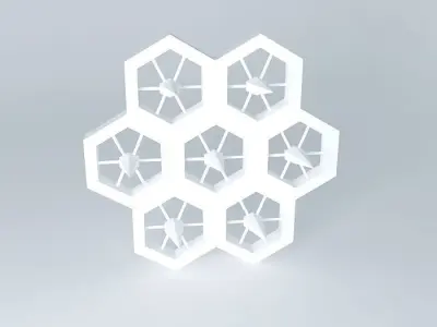 spiked, spoked, polygon assembly 3D model
