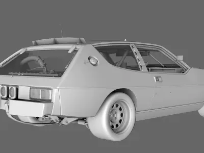 Lotus Elite 1976 Chotus Low-poly 3D model