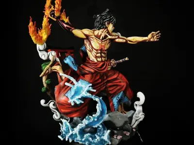 LUFFY RED HAWK - ONE PIECE - WANO - BIONIC3D 3D print model