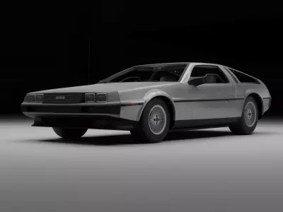 Delorean Dar Time Machine model 3D model