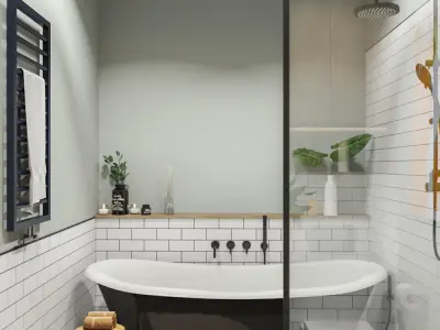 Bathroom in modern style 3D model