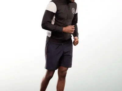 Theo 12836 - Running Black Man Low-poly 3D model