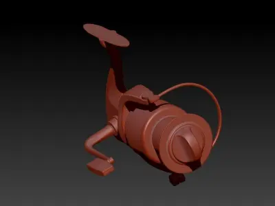 Spinning Fishing Reel Necklace Charm Nautical Jewelry 3D print model