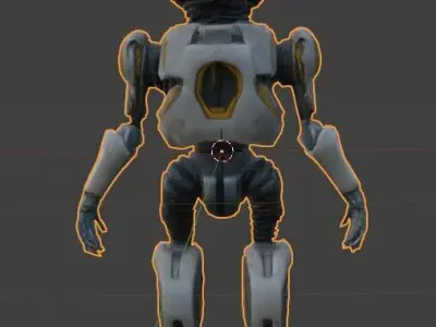 Cyber Guardian robot Free low-poly 3D model