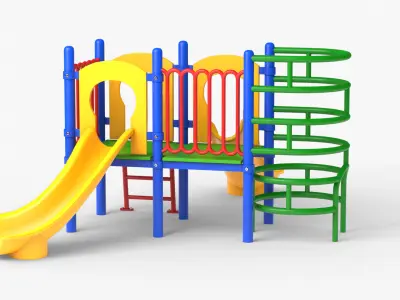 Playground Slide and Climb Low-poly 3D model
