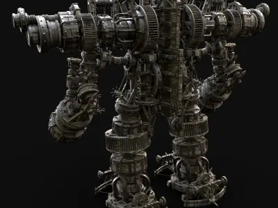 MECH GIANT ROBOT SIEGE ENGINE MACHINE WAR AAA MEDIEVAL MECHA Low-poly 3D model