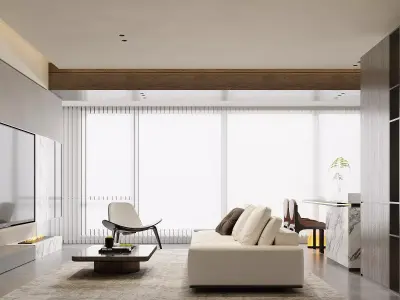 Modern livingroom 3D model purchase