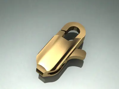 Jewelry Lock Carabiner Clasp Hook  3D print model 3D print model