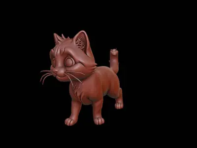 Cat Animal Sculpture 3D print model