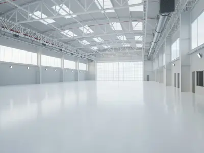 Airplane Hangar Interior 16 Low-poly 3D model