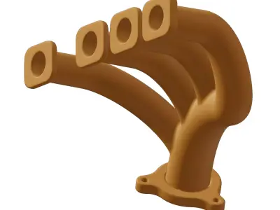 Plastic Car Exhaust Manifold Toy 3D model