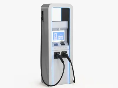 Charging Station Low-poly 3D model