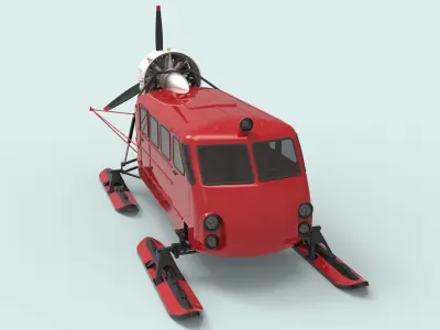 Aerosleds Ka-30 3D Model Low-poly 3D model